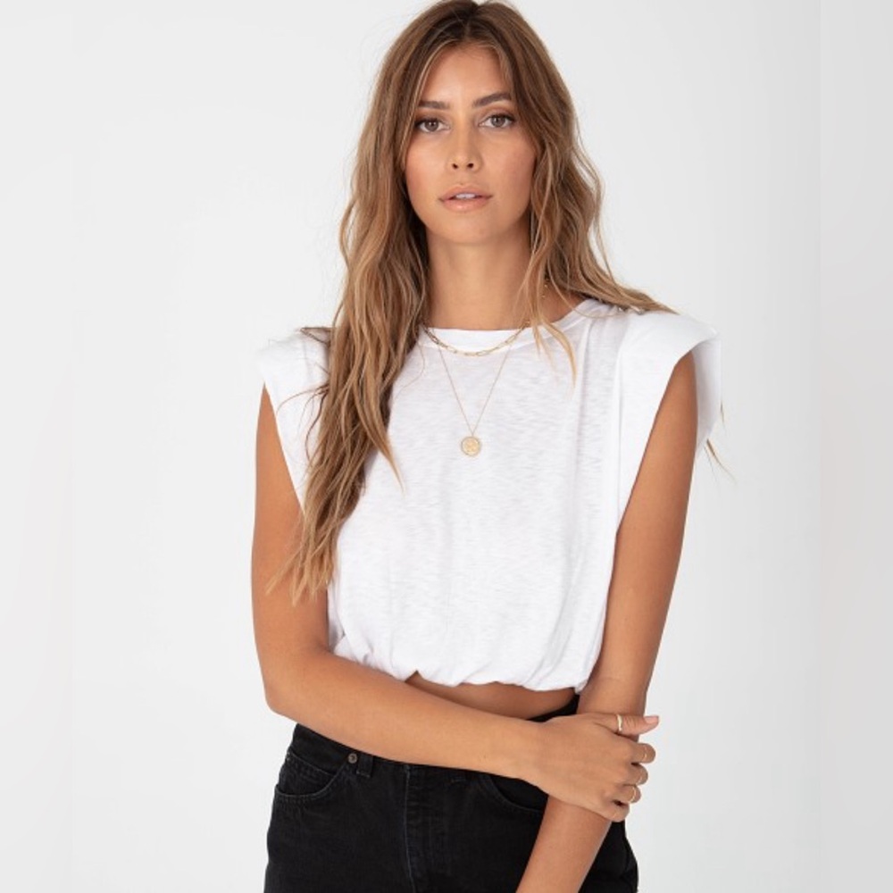 NEW WITH TAGS STILLWATER Strong Shoulder Crop Top